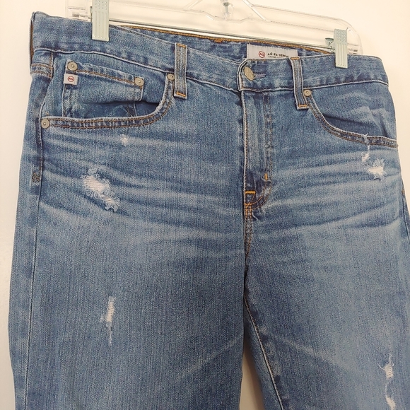 AG Adriano Goldschmied Distressed Ex-Boyfriend Slim Jeans 29R - Picture 3 of 10